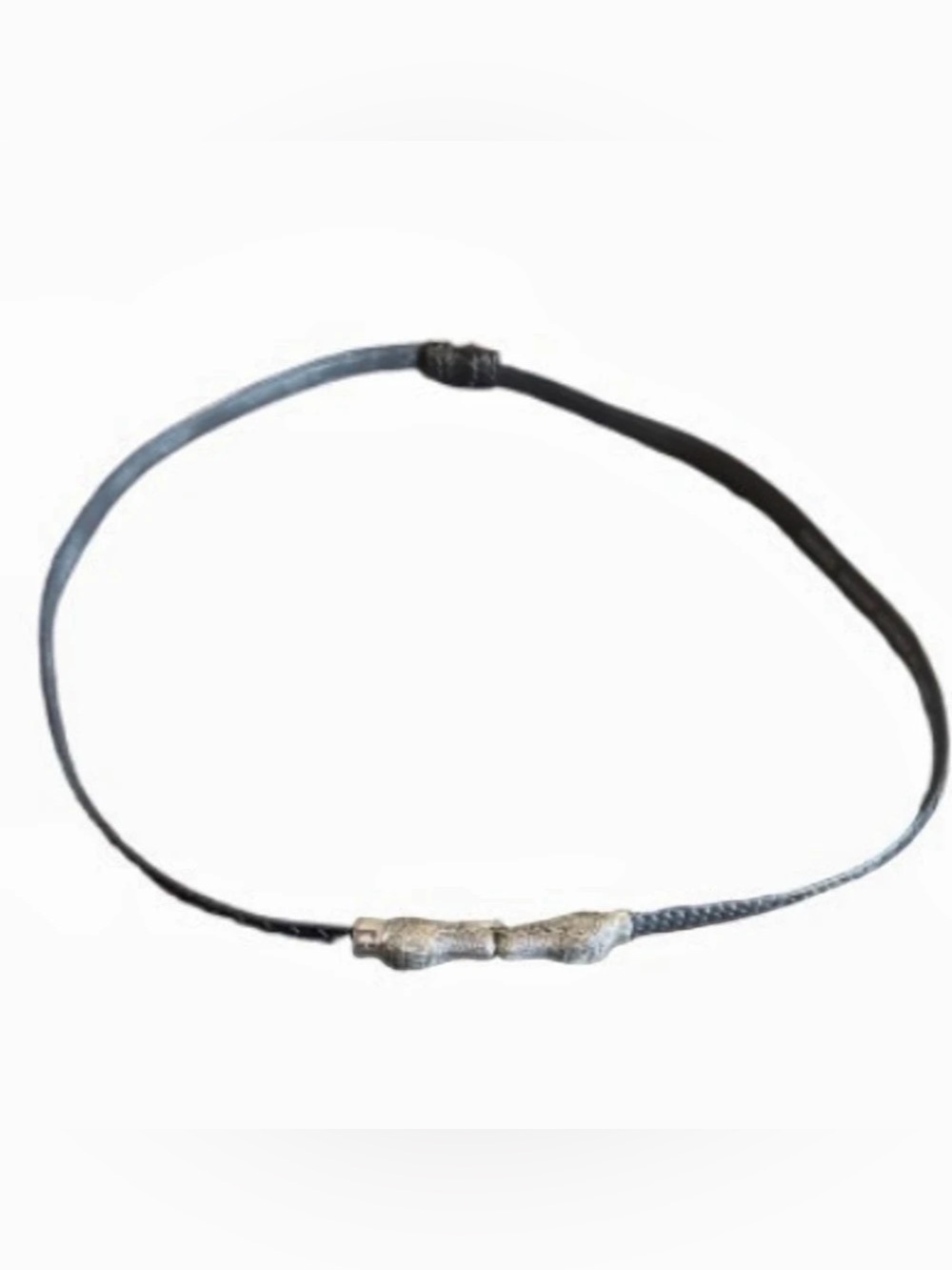 Chicos Blackbeaided Silver-Tone buckle belt Like New